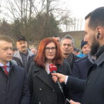 15.02.2023. Odonów w gminie Kazimierza Wielka. Protest mieszkańców. / Fot. Arkadiusz Miller - Radio Kielce