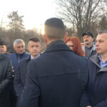 15.02.2023. Odonów w gminie Kazimierza Wielka. Protest mieszkańców. / Fot. Arkadiusz Miller - Radio Kielce