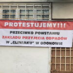 15.02.2023. Odonów w gminie Kazimierza Wielka. Protest mieszkańców. / Fot. Arkadiusz Miller - Radio Kielce