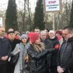 15.02.2023. Odonów w gminie Kazimierza Wielka. Protest mieszkańców. / Fot. Arkadiusz Miller - Radio Kielce