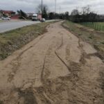 01.02.2023. Pińczów. Budowa nowej ścieżki rowerowej / Fot. Marta Gajda-Kruk - Radio Kielce