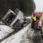 03.02.2023. Barcza. Wypadek na trasie S7 / Fot. Jarosław Kubalski – Radio Kielce
