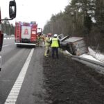 03.02.2023. Barcza. Wypadek na trasie S7 / Fot. Jarosław Kubalski – Radio Kielce