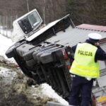 03.02.2023. Barcza. Wypadek na trasie S7 / Fot. Jarosław Kubalski – Radio Kielce