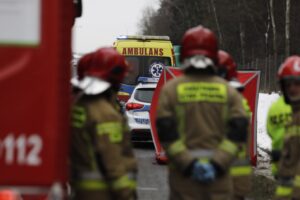 03.02.2023. Barcza. Wypadek na trasie S7 / Fot. Jarosław Kubalski – Radio Kielce