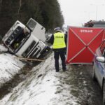 03.02.2023. Barcza. Wypadek na trasie S7 / Fot. Jarosław Kubalski – Radio Kielce