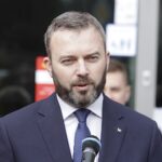 13.02.2023. Zagnańsk. Otwarcie nowej siedziby Poczty Polskiej. Na zdjęciu: Andrzej Bodziony, wiceprezes Poczty Polskiej / Fot. Jarosław Kubalski - Radio Kielce