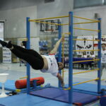 18.02.2023. Złota. 12. Ogólnopolski Turniej w Gimnastycznym Trójboju Sprawnościowym. Na zdjęciu: Bartłomiej Kruk – mistrz świata w Street Workout w kategorii Sets&Reps / Fot. Marta Gajda-Kruk - Radio Kielce