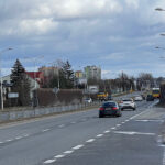 21.02.2023. Kielce. Ulica Krakowska. Miejsce, w którym ma zostać zainstalowany fotoradar / Fot. Wiktor Taszłow – Radio Kielce