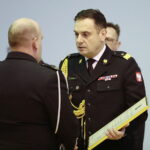 05.02.2023. Złotniki. Włączenie OSP Złotniki do systemu KSRG. Na zdjęciu nadbryg. Krzysztof Ciosek - komendant wojewódzki Państwowej Straży Pożarnej. / Fot. Wiktor Taszłow - Radio Kielce