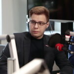 06.02.2023. Studio Polityczne Radia Kielce. Na zdjęciu: Sebastian Gaweł - Nowa Lewica. / Fot. Wiktor Taszłow - Radio Kielce