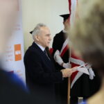 20.02.2023. Kielce, Politechnika Świętokrzyskie. Aula im. profesora Jerzego Romana Sozański. Na zdjęciu profesor Zbigniew Koruba - rektor PŚ. / Fot. Wiktor Taszłow - Radio Kielce