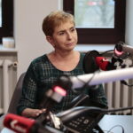 20.02.2023. Kielce. Studio Polityczne Radia Kielce. Na zdjęciu: Grażyna Adydan - Polska 2050 / Fot. Wiktor Taszłow - Radio Kielce