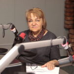 20.02.2023. Kielce. Studio Polityczne Radia Kielce. Na zdjęciu: Anna Myślińska - Platforma Obywatelska / Fot. Wiktor Taszłow - Radio Kielce