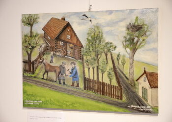 14.02.2023 Kielce. Wystawa malarstwa Stefana Burdzyńskiego w Dworku Laszczyków / Fot. Jarosław Kubalski - Radio Kielce