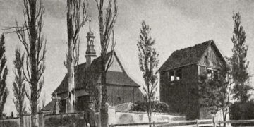 Lata 1910-1916. Gliniany. Kościół św. Wojciecha Biskupa i Męczennika. / Źródło: fotopolska.eu