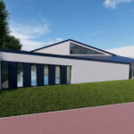 Wizualizacja hali sportowej przy Zespole Szkół Elektrycznych w Kielcach. / Fot. ZSE w Kielcach