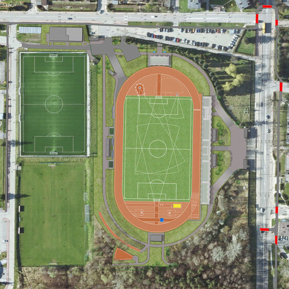 Plan przebudowy stadionu w Starachowicach / źródło: UM Starachowice
