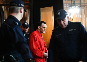16.03.2023. Gdańsk. Oskarżony Stefan Wilmont na sali Sądu Okręgowego w Gdańsku. Sąd wydał wyrok w sprawie zabójstwa prezydenta Gdańska Pawła Adamowicza. Stefan Wilmont został skazany na dożywocie / Fot. Adam Warżawa - PAP