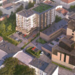 Budowa budynku mieszkalnego wielorodzinnego z usługami i garażem podziemnym. Wizualizacja / źródło: Studio Architektury Paweł Dziwiński