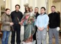 18.03.2023. Kielce. Remont kościoła pw. Świętego Krzyża. Na zdjęciu: ks. Edward Lisowski SDB - proboszcz parafii wraz z ekipa konserwatorów