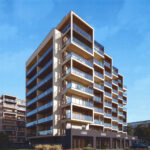 Wizualizacja wielorodzinnego budynku mieszkalnego z usługami i garażem podziemnym przy ul. Zbożowej w Kielcach / źródło: TRUST INVESTMENT S.A.