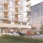 Budowa budynku mieszkalnego wielorodzinnego z usługami i garażem podziemnym. Wizualizacja / źródło: Studio Architektury Paweł Dziwiński