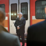 29.03.2023. Skarżysko-Kamienna. Otwarcie Centrum Utrzymania Taboru spółki Polregio. Na zdjęciu: Andrzej Bętkowski - marszałek województwa świętokrzyskiego / źródło: PAP / Polregio