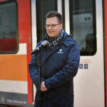 29.03.2023. Skarżysko-Kamienna. Otwarcie Centrum Utrzymania Taboru spółki Polregio. Na zdjęciu: Andrzej Bittel - wiceminister infrastruktury / źródło: PAP / Polregio