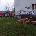 27.03.2023. Kielce. Ulica Młoda. Pożar mebli / Fot. PSP Kielce