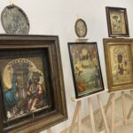 12.03.2023. Pokrzywnica, gmina Pawłów. Wystawa obrazów religijnych. / Fot. Anna Głąb - Radio Kielce