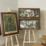 12.03.2023. Pokrzywnica, gmina Pawłów. Wystawa obrazów religijnych. / Fot. Anna Głąb - Radio Kielce