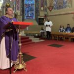 25.03.2023. Sulisławie. Pielgrzymka Trzeźwości. Na zdjęciu: o. Edward Zakowicz proboszcz parafii w Sulisławicach / Fot. Grażyna Szlęzak - Radio Kielce