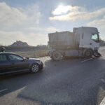 02.03.2023. Przyjmo. Zderzenie ciężarówki i samochodu osobowego / Fot. policja