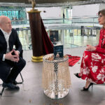 Maciej Siembieda – dziennikarz, autor reportaży i pisarz oraz red. Anna Roży / Fot. TVP Kielce