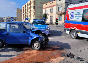 03.03.2023. Skarżysko-Kamienna. Wypadek / Fot. Straż Pożarna