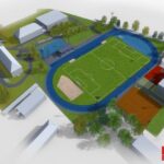 10.04.2023. Ostrowiec Świętokrzyski. Wizualizacja stadionu lekkoatletycznego / Fot. powiat ostrowiecki