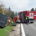11.04.2023. Balbinów. Wypadek na DK74 / źródło: KPP Opatów
