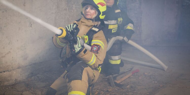 Kobieca drużyna pożarnicza przy OSP w Skalbmierzu / Fot. OSP Skalbmierz