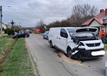 04.04.2023. Łabedziów. Kolizja / Fot. Policja