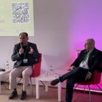 21.04.2023. Podzamcze. Centrum Nauki Leonardo da Vinci. Young Camp 23. Na zdjęciu (od lewej): Janusz Knap - prezes Radia Kielce, Mariusz Goraj - prezes Fundacji Instytut Świętokrzyski / Fot. Michał Kita - Radio Kielce