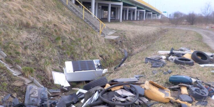 Śmieci w pobliżu świętokrzyskich dróg / Fot. GDDKiA Kielce - Twitter