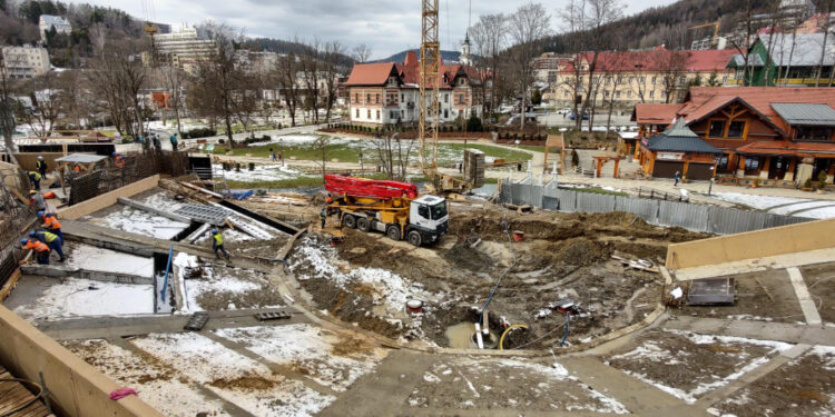 Krynica-Zdrój. Budowa amfiteatru / Fot. Radio Kraków