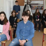 21.04.2023. Sandomierz. Wręczenie nagród w powiatowym etapie konkursu dla uczniów pt. „Dzieje Sandomierza". / Fot. Grażyna Szlęzak - Radio Kielce