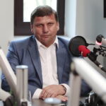 17.04.2023. Studio Polityczne Radia Kielce. Na zdjęciu Michał Skotnicki - Polskie Stronnictwo Ludowe. / Fot. Wiktor Taszłow - Radio Kielce