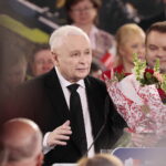 29.04.2023. Piekoszów. Wizyta Jarosława Kaczyńskiego. Na zdjęciu: Jarosław Kaczyński - prezes PiS / Fot. Wiktor Taszłow - Radio Kielce