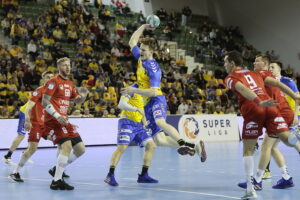 02.04.2023. Kielce. Mecz Industria Kielce – KPR Arged Ostrovia Ostrów Wielkopolski / Fot. Wiktor Taszłow - Radio Kielce