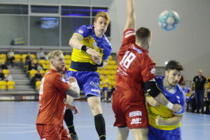 02.04.2023. Kielce. Mecz Industria Kielce – KPR Arged Ostrovia Ostrów Wielkopolski / Fot. Wiktor Taszłow - Radio Kielce