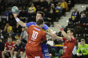 02.04.2023. Kielce. Mecz Industria Kielce – KPR Arged Ostrovia Ostrów Wielkopolski / Fot. Wiktor Taszłow - Radio Kielce