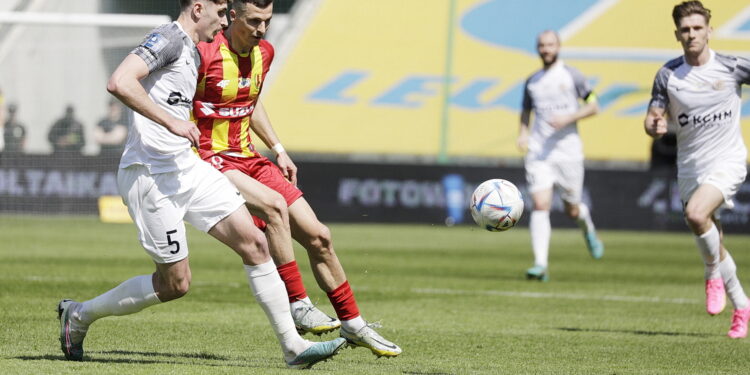 23.04.2023. Kielce. Mecz Korona Kielce - Zagłębie Lubin. / Fot. Jarosław Kubalski - Radio Kielce